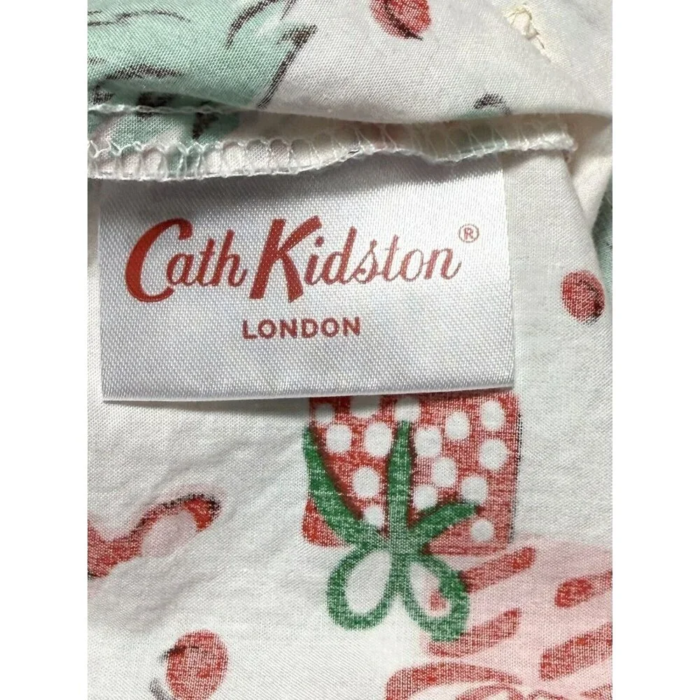 Cath Kidston FULL Sheet Set Ditsy Deer Pink Cotton Percale 4Pc WINTER Christmas